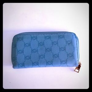 bebe Bags - Blue Bebe Honeycomb Logo Wallet bebe Bags - Blue Bebe Honeycomb Logo Wallet